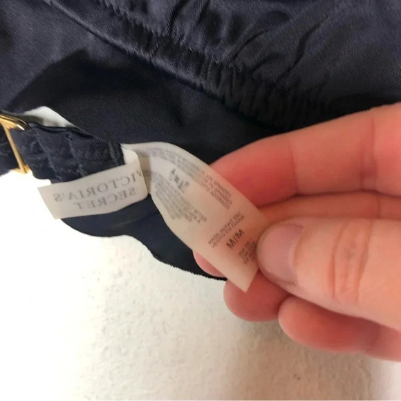 Victoria's Secret Bandeau Bikini Top Medium Black Ruffles - Picture 5 of 6